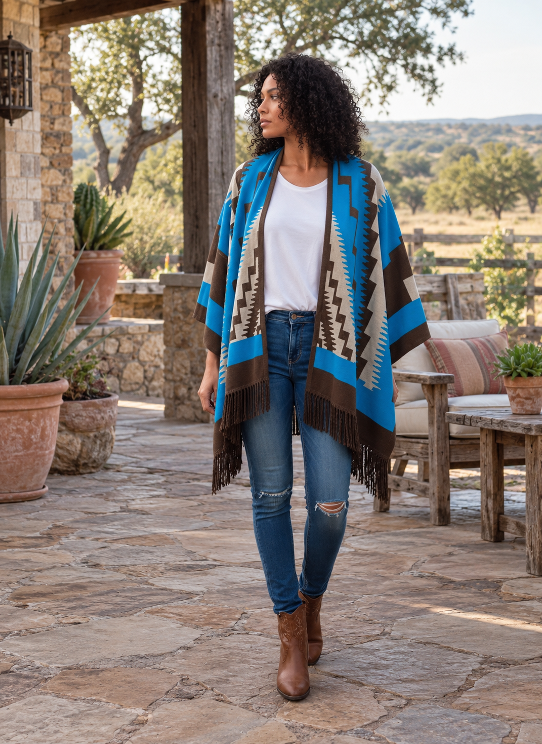 Peruvian Wrap - Blue
