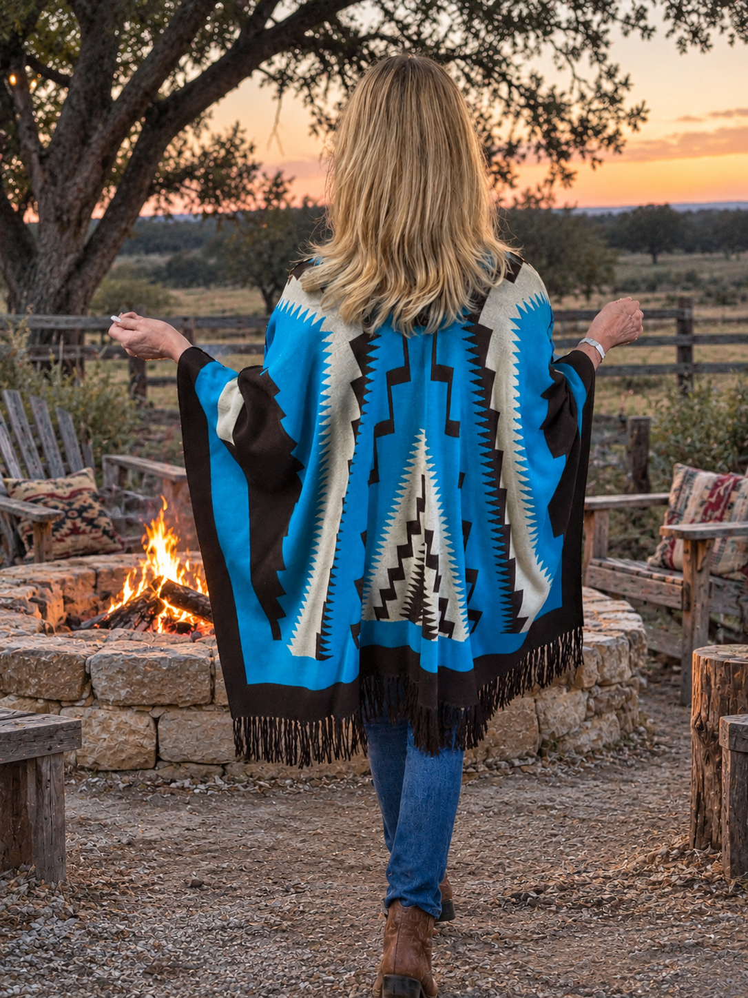 Peruvian Wrap - Blue