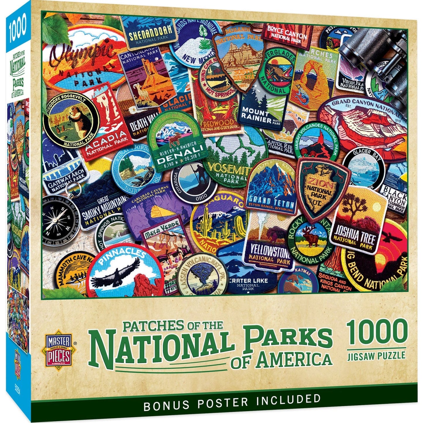 Patches of the National Parks 1000 Piece Jigsaw Puzzle, front view