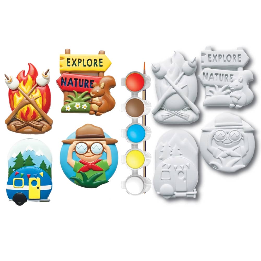 Jr. Ranger - 6-Pack Plaster Magnets Paint Kit, detail view