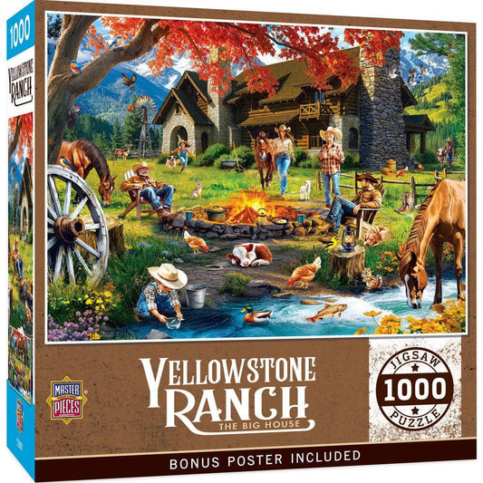 Yellowstone Ranch - The Big House 1000 Piece Jigsaw Puzzle, front view