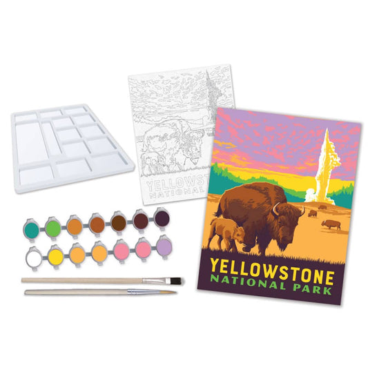 National Parks - Yellowstone Paint by Number, detail view