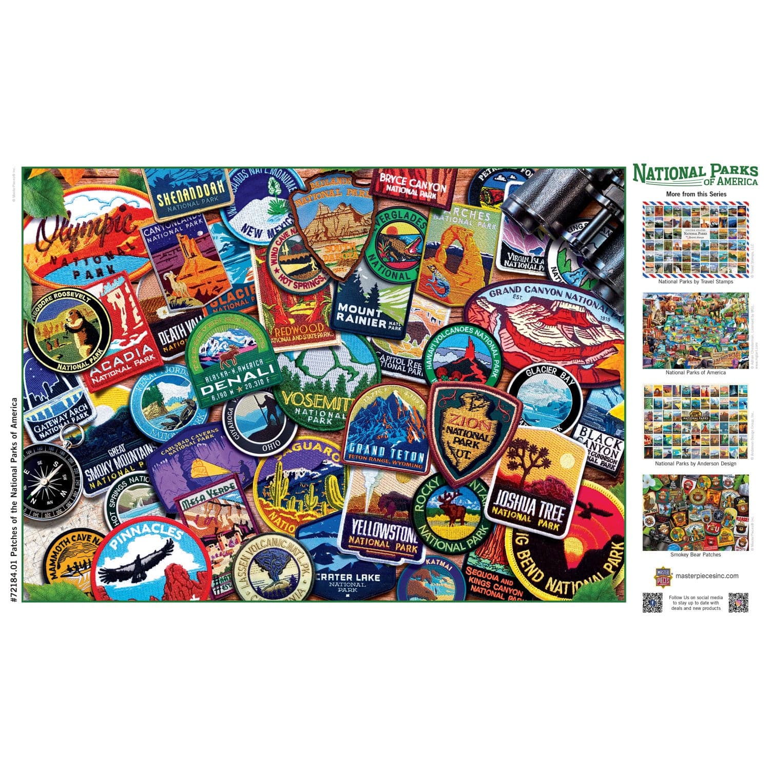 Patches of the National Parks 1000 Piece Jigsaw Puzzle, alternate view