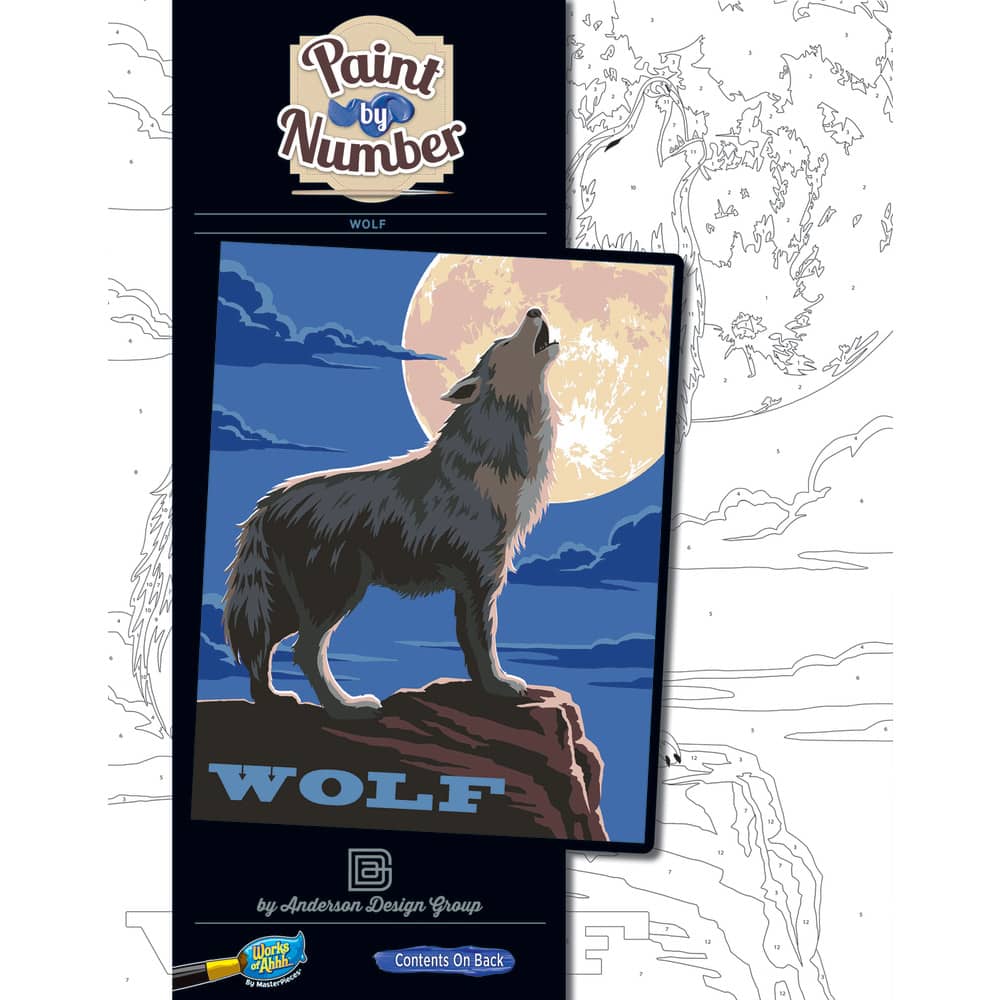 Wolf - Paint by Number, front view