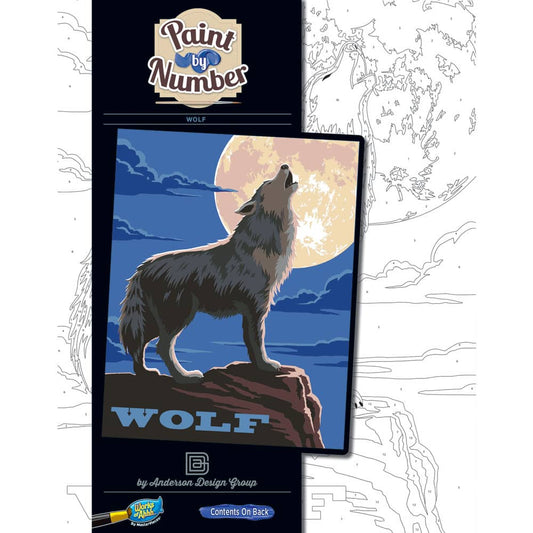 Wolf - Paint by Number, front view