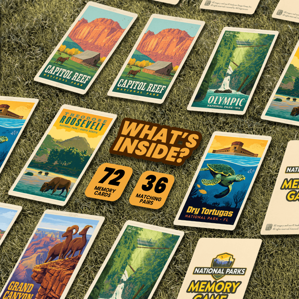 National Parks Memory Game, alternate view