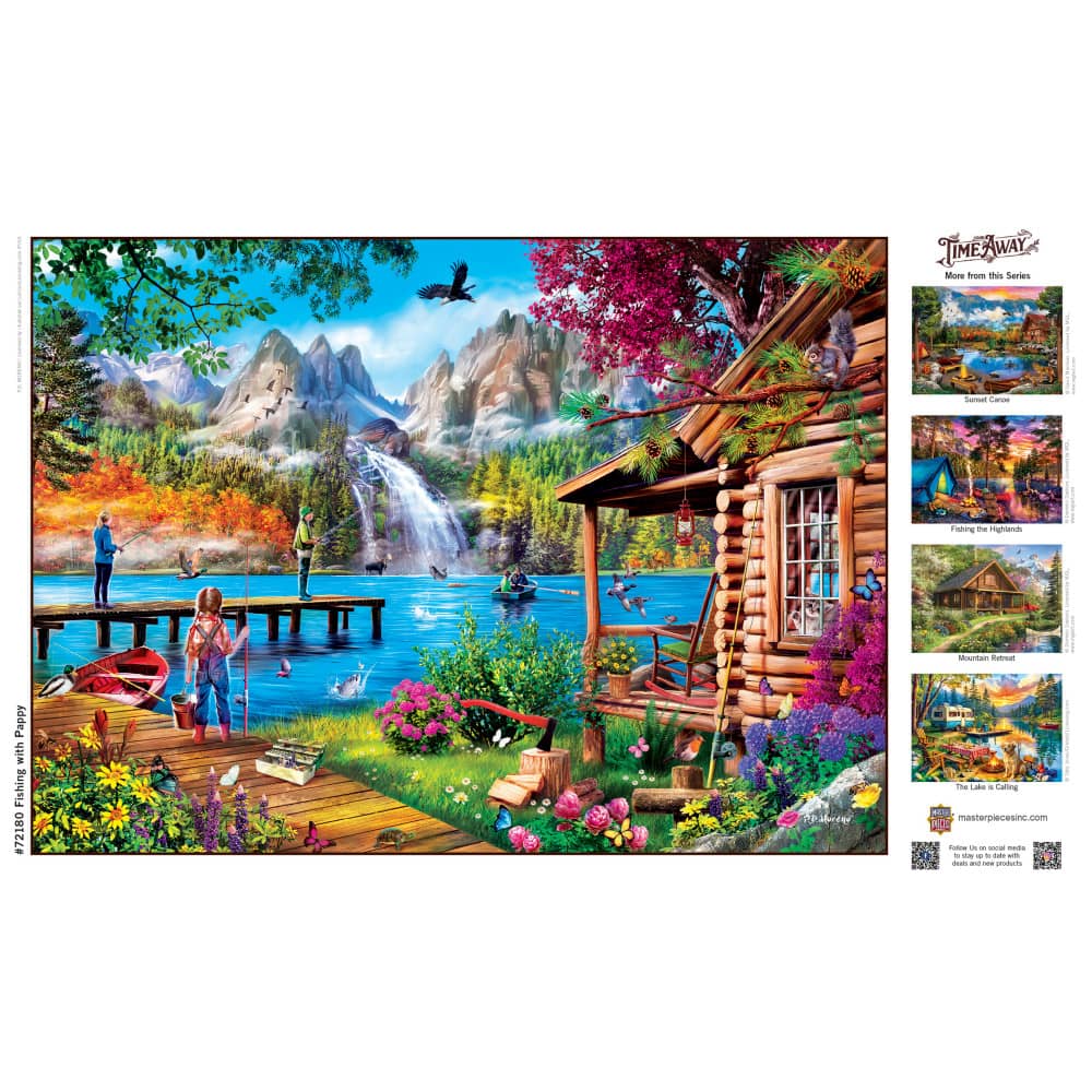 Time Away - Fishing with Pappy 1000 Piece Jigsaw Puzzle, alternate view