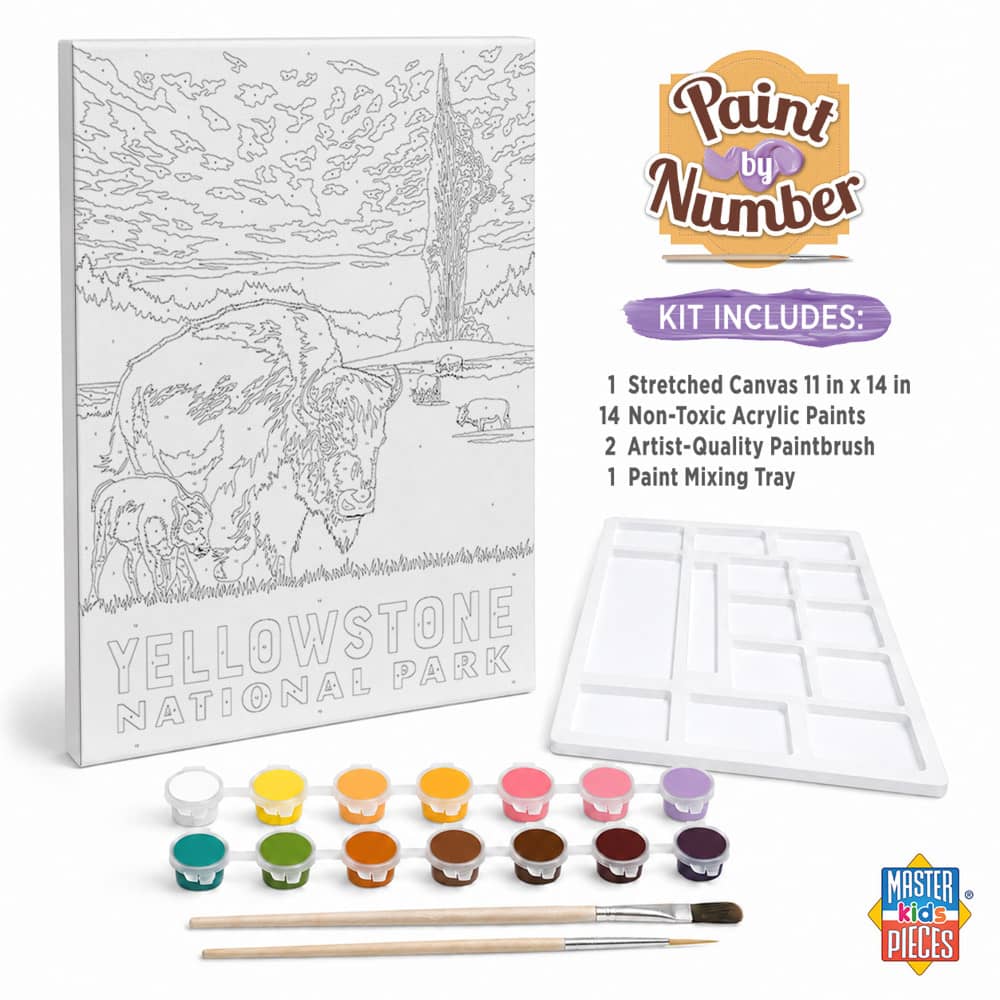 National Parks - Yellowstone Paint by Number, side view