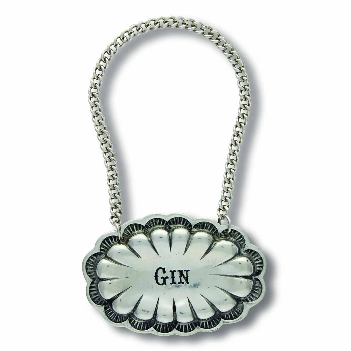 Pewter Western Decanter Tags, alternate view