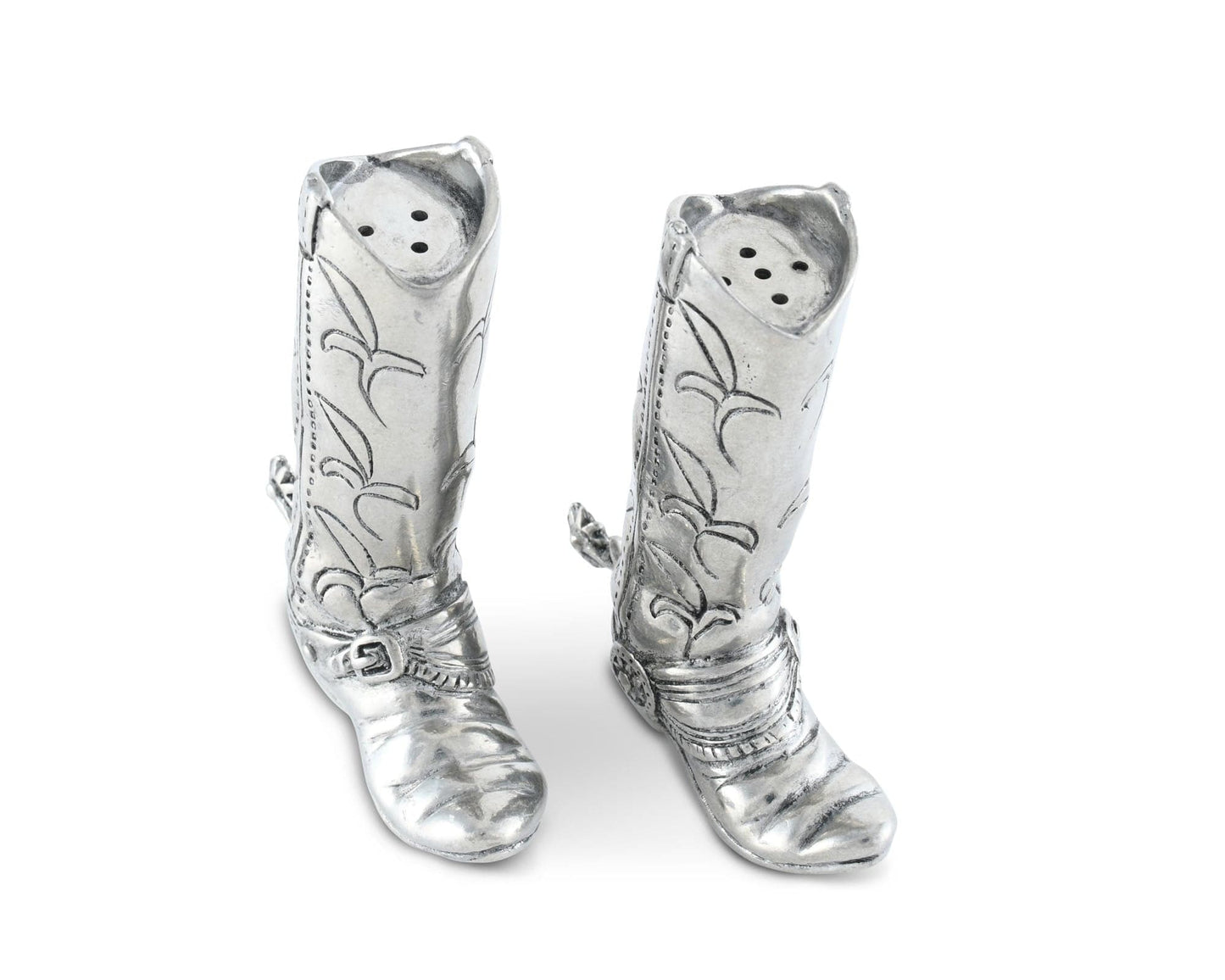 Pewter Cowboy Boot Salt & Pepper Set, lifestyle view