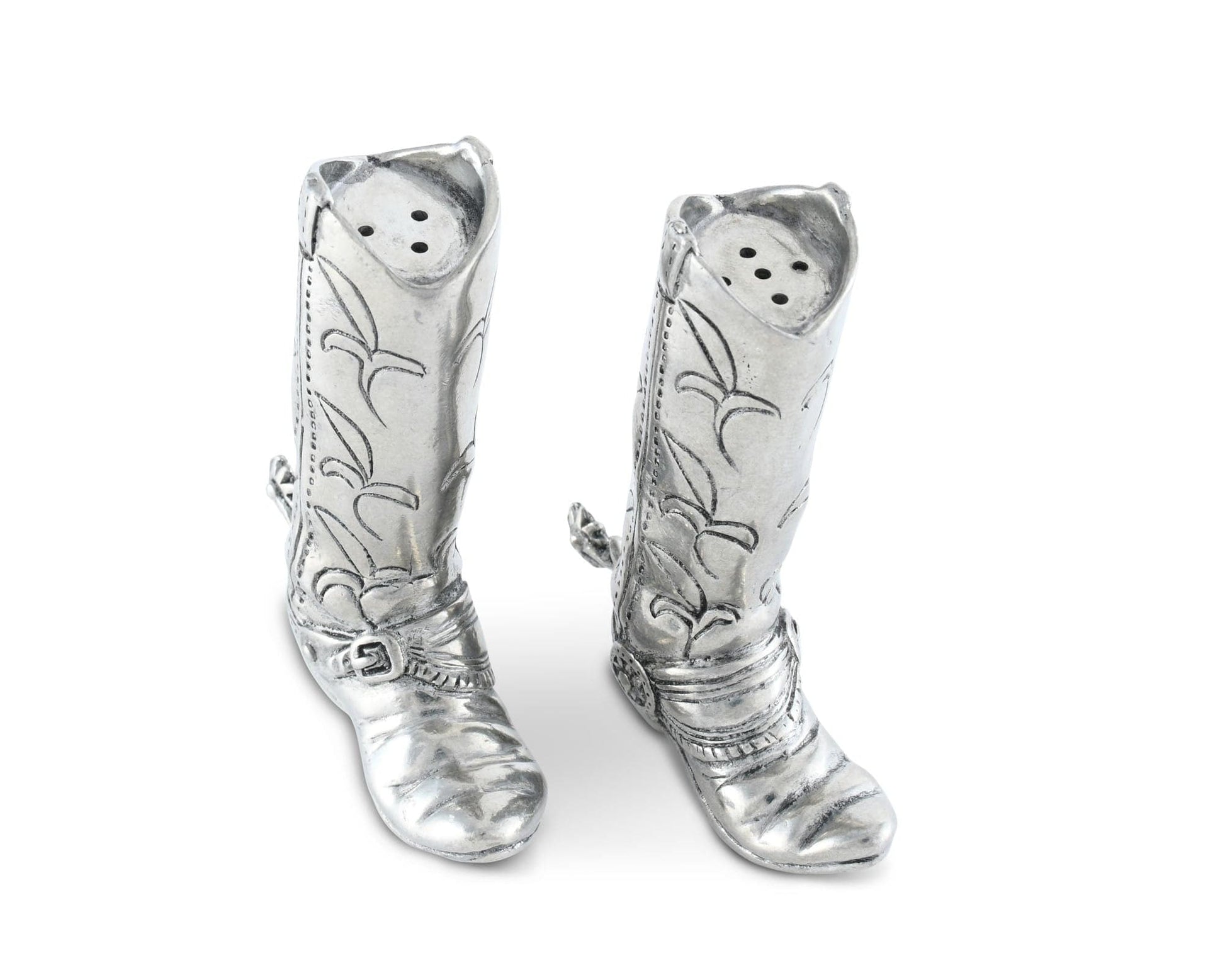 Pewter Cowboy Boot Salt & Pepper Set, lifestyle view