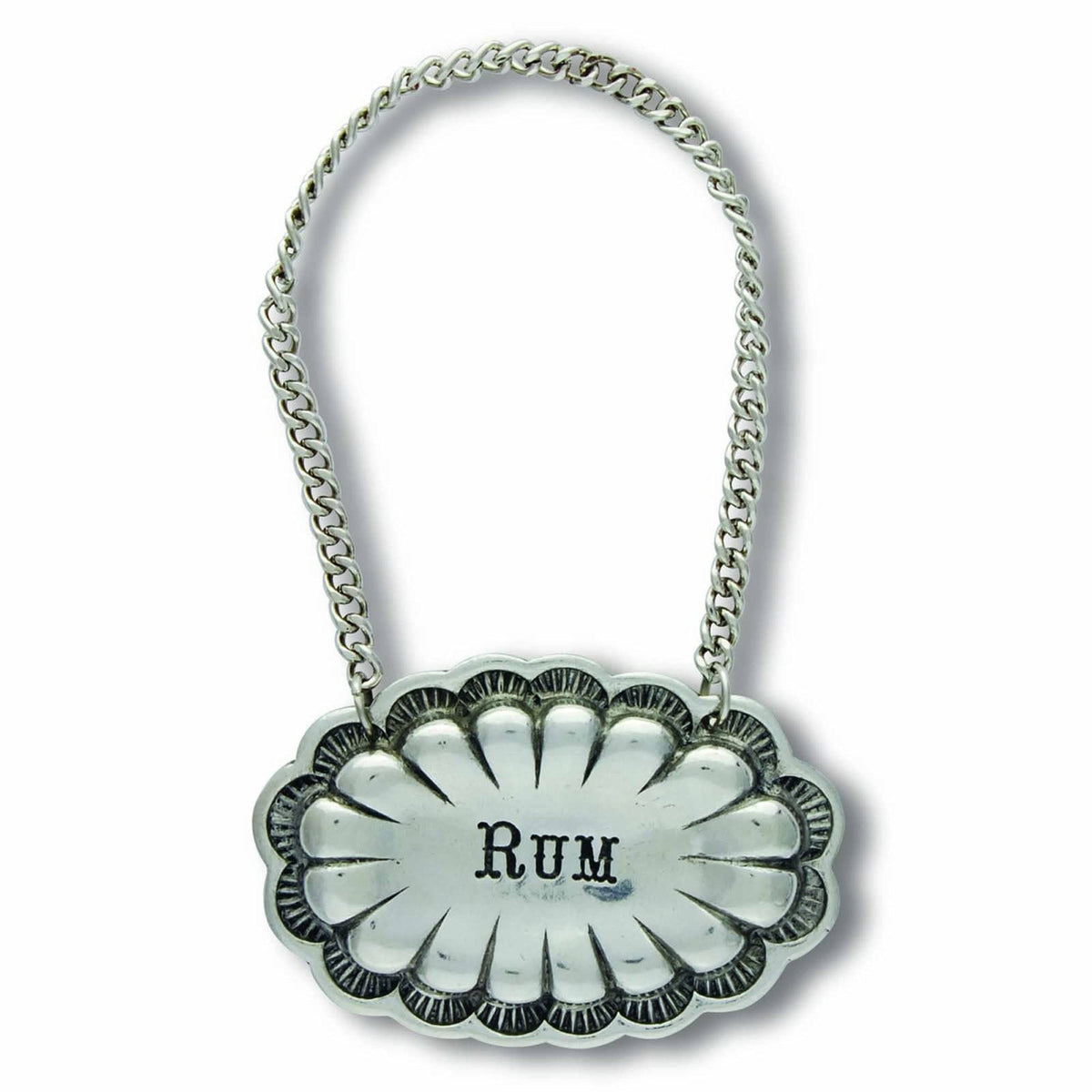 Pewter Western Decanter Tags, lifestyle view