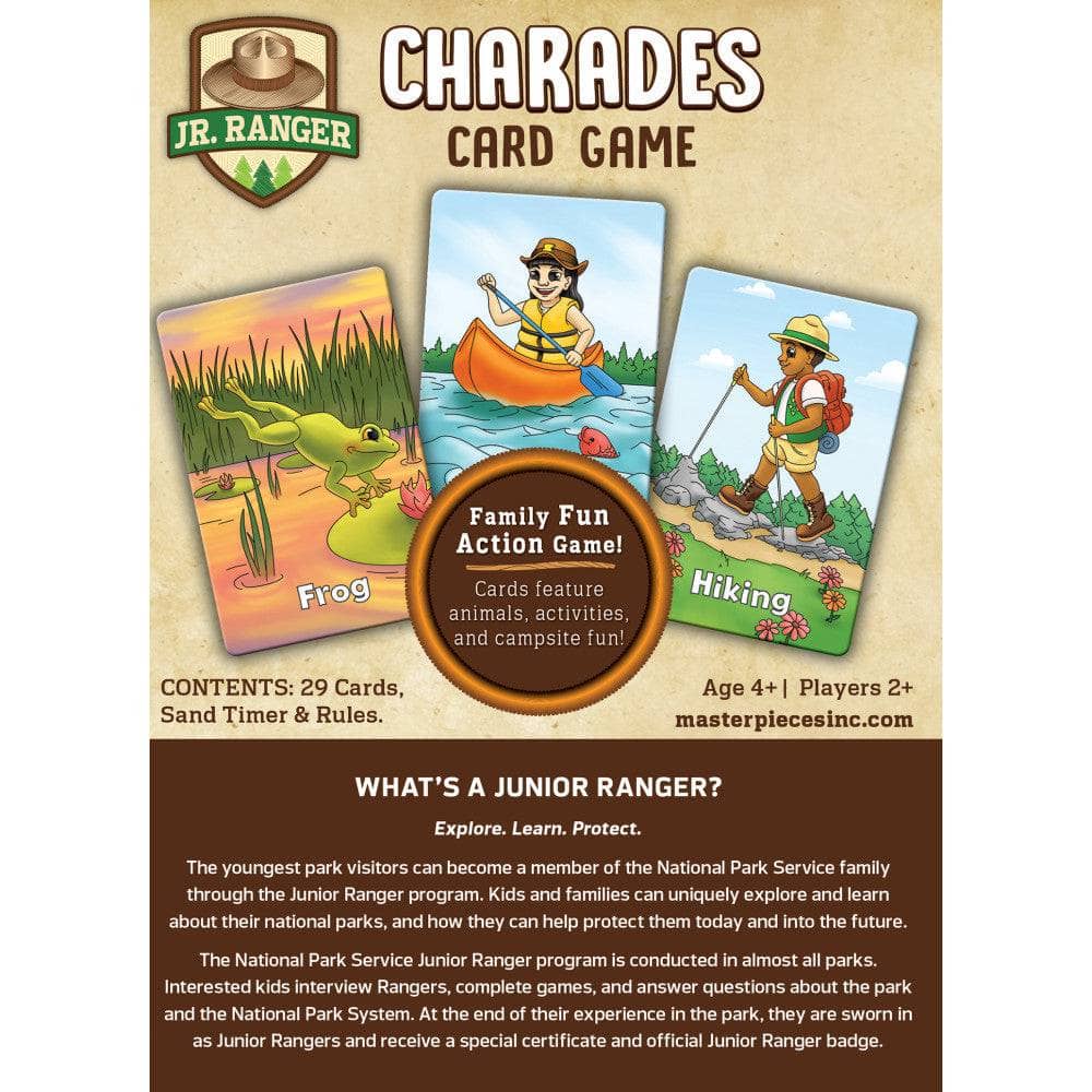 Jr. Ranger Charades Card Game, side view