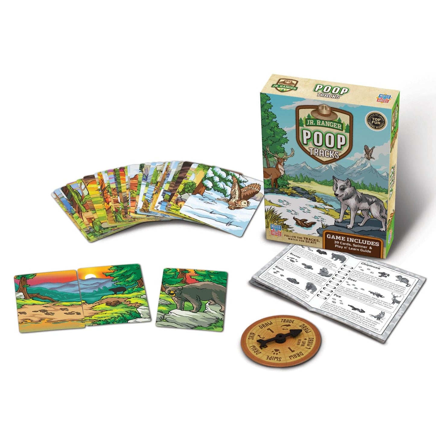 Jr. Ranger Poop Tracks Card Game, detail view