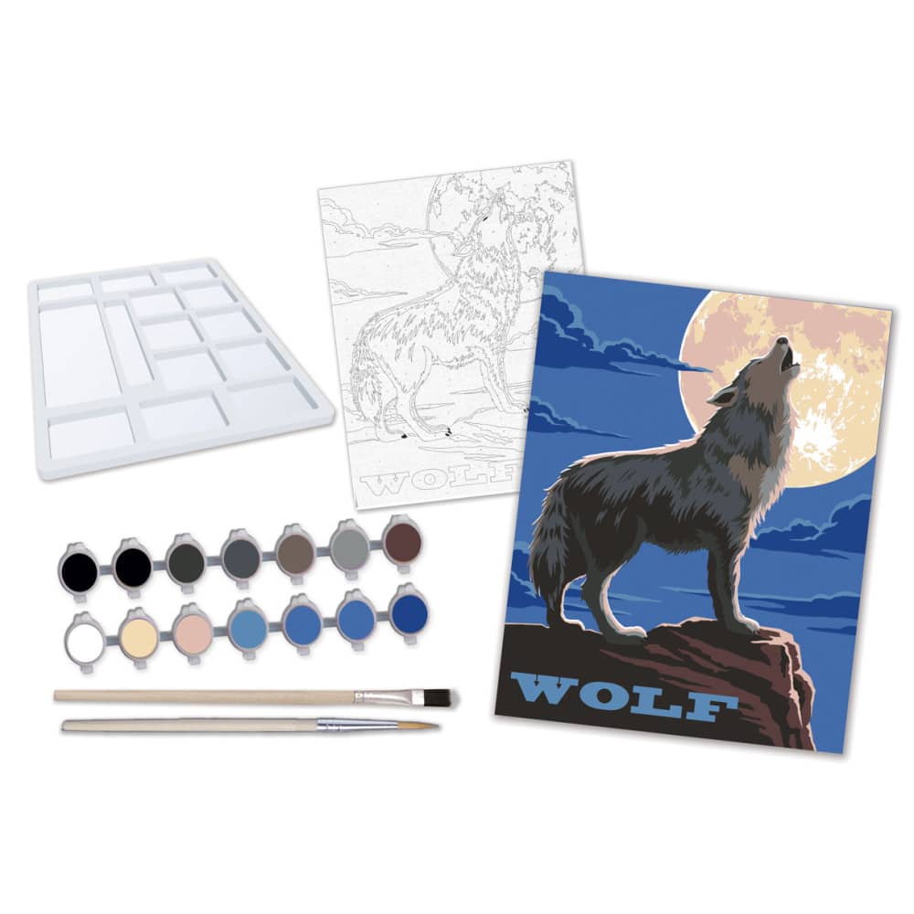 Wolf - Paint by Number, detail view